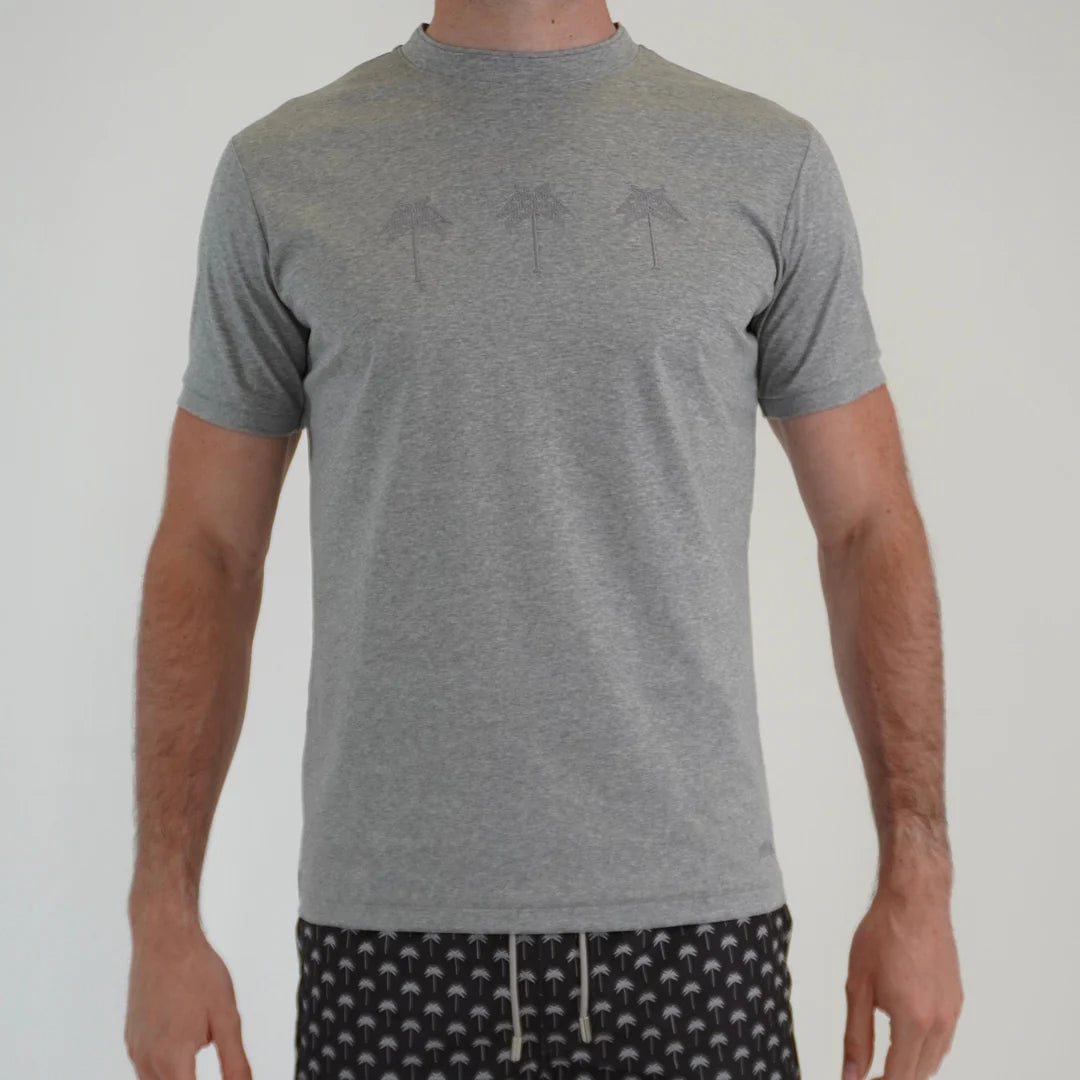 Lanka Palm Trees T-Shirt - Marl Grey